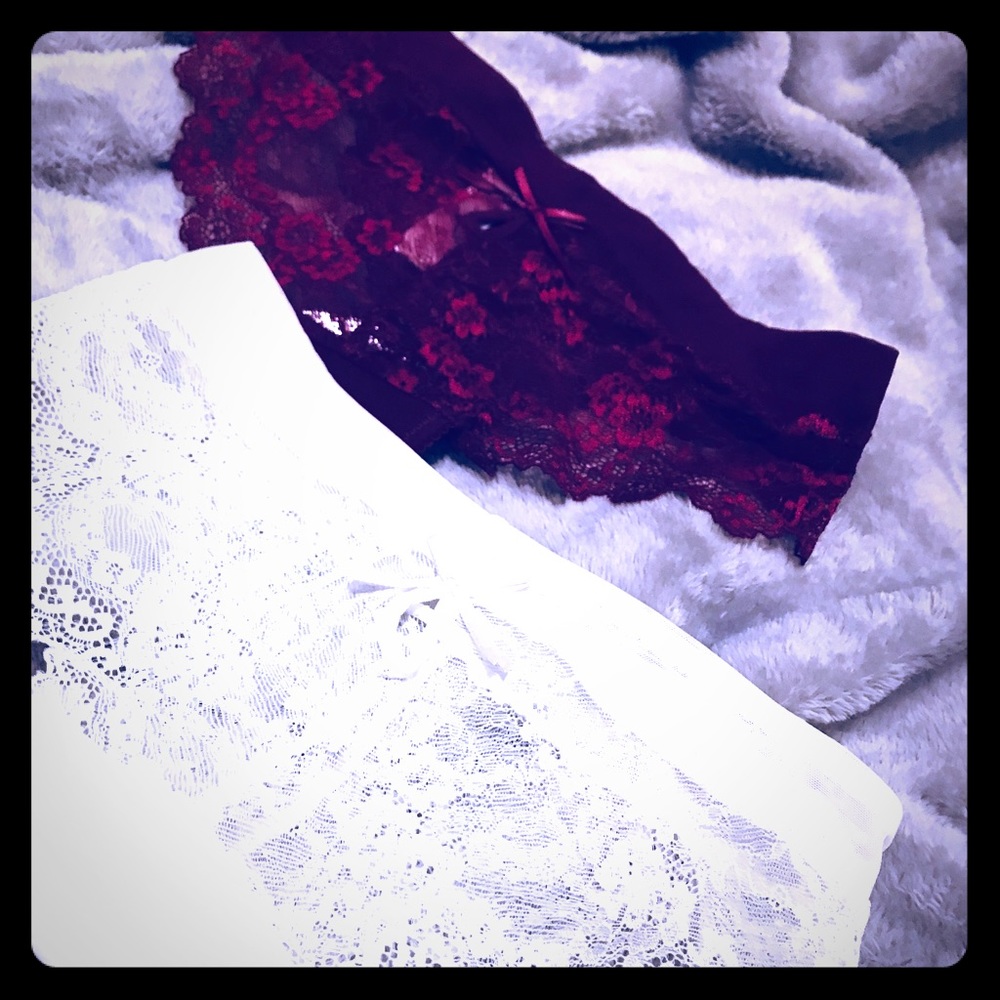 White and Red set of Panties